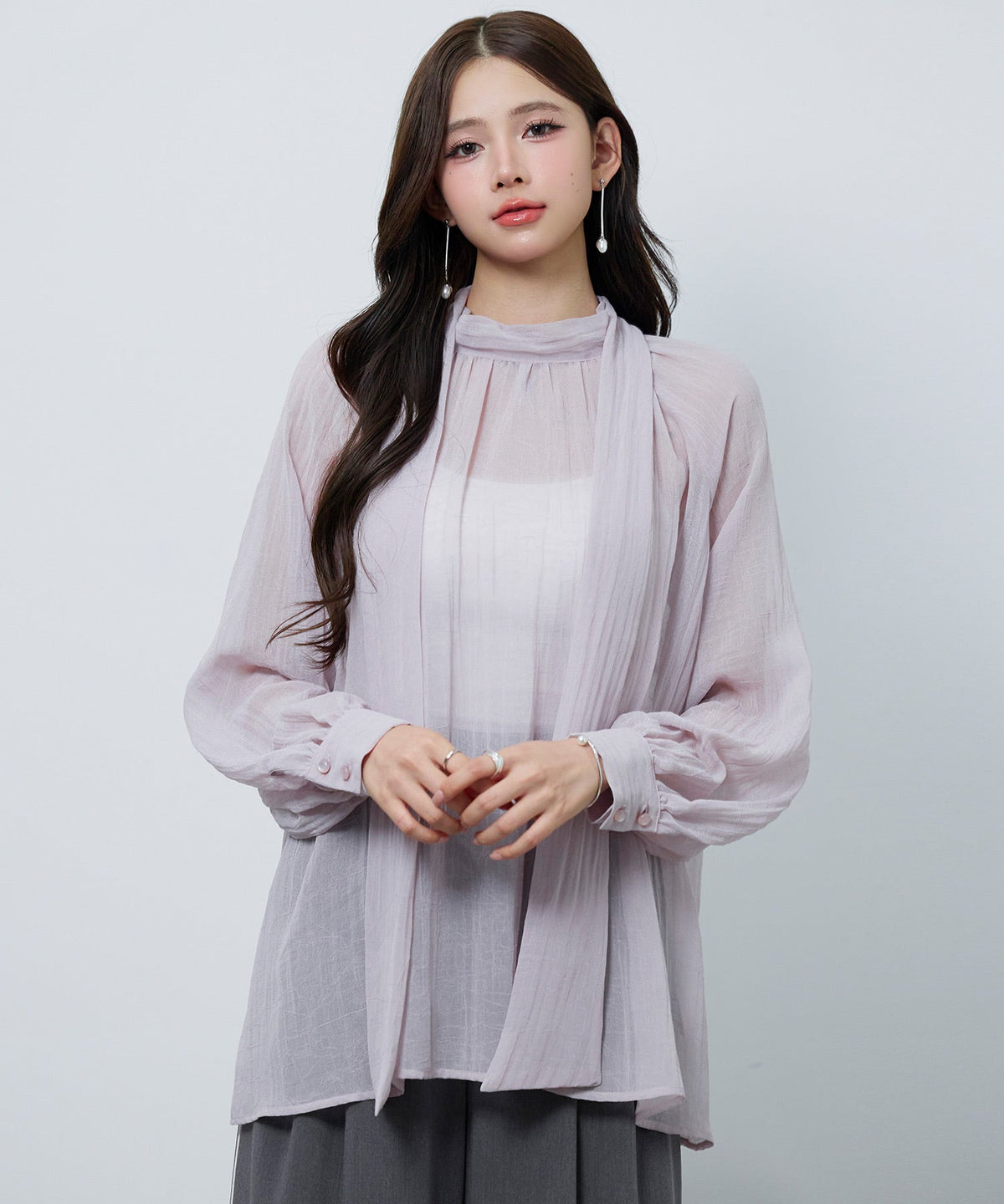 Chiffon Blouse & Inner Top Set OEM ODM reference 1