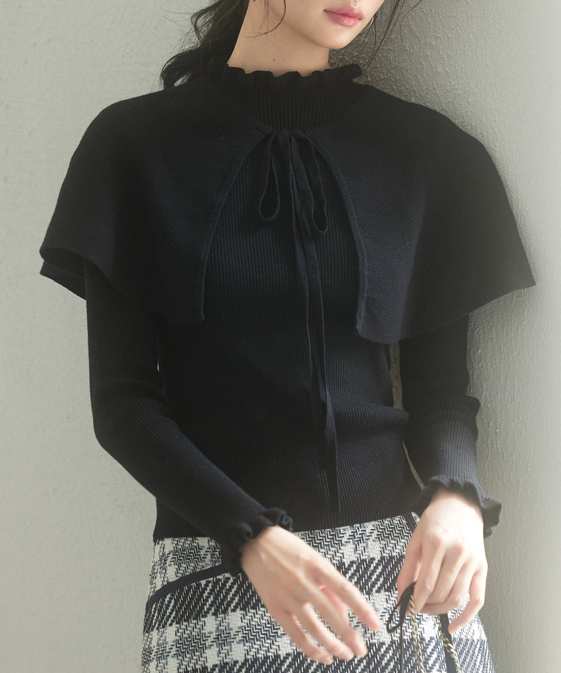 Cape-Collar Bolero & Knit Top Set OEM ODM reference 9 - additional view 9