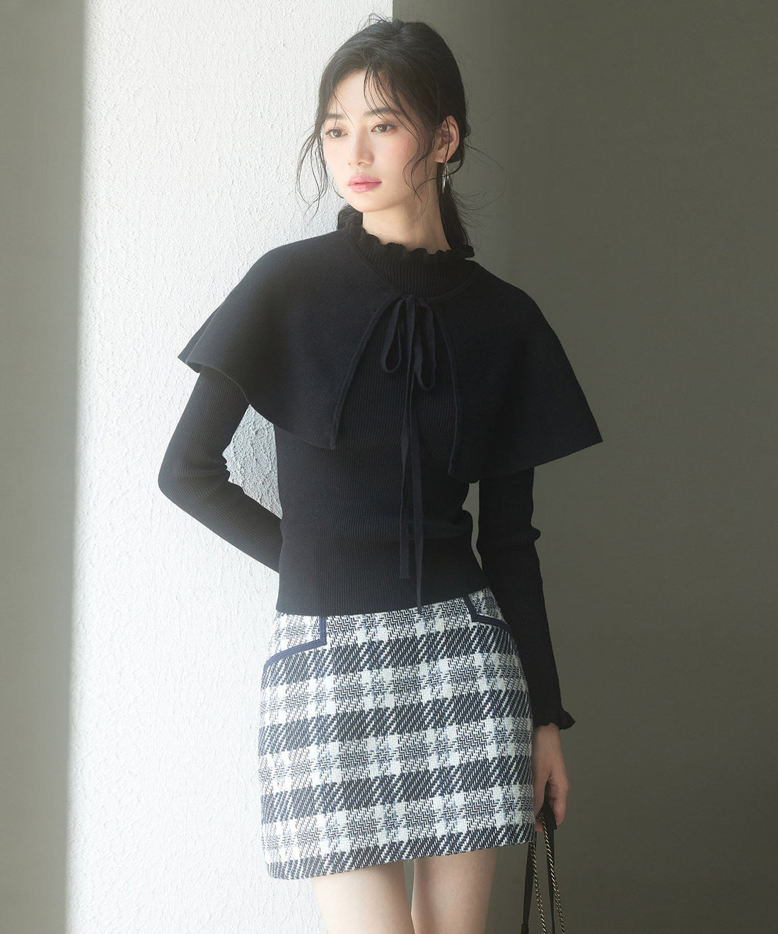 Cape-Collar Bolero & Knit Top Set OEM ODM reference 12 - additional view 12