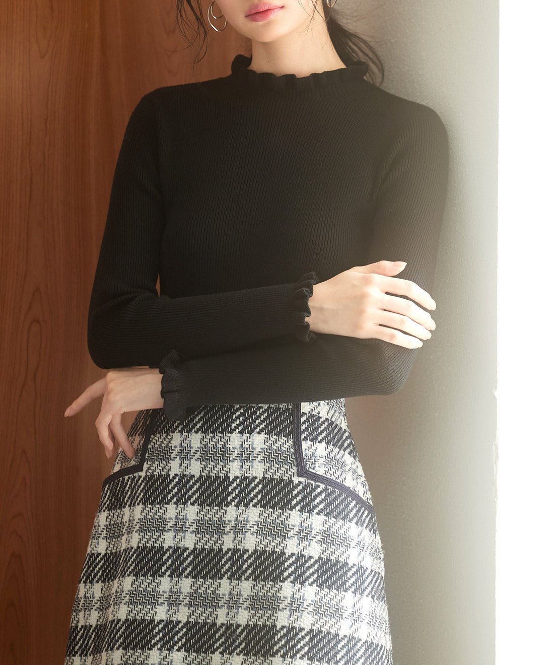 Cape-Collar Bolero & Knit Top Set OEM ODM reference 13 - additional view 13