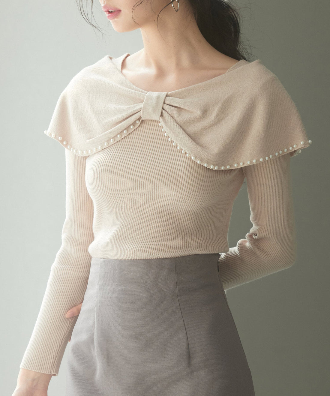 Pearl Big-Ribbon Knit Pullover OEM ODM reference 15 - additional view 15