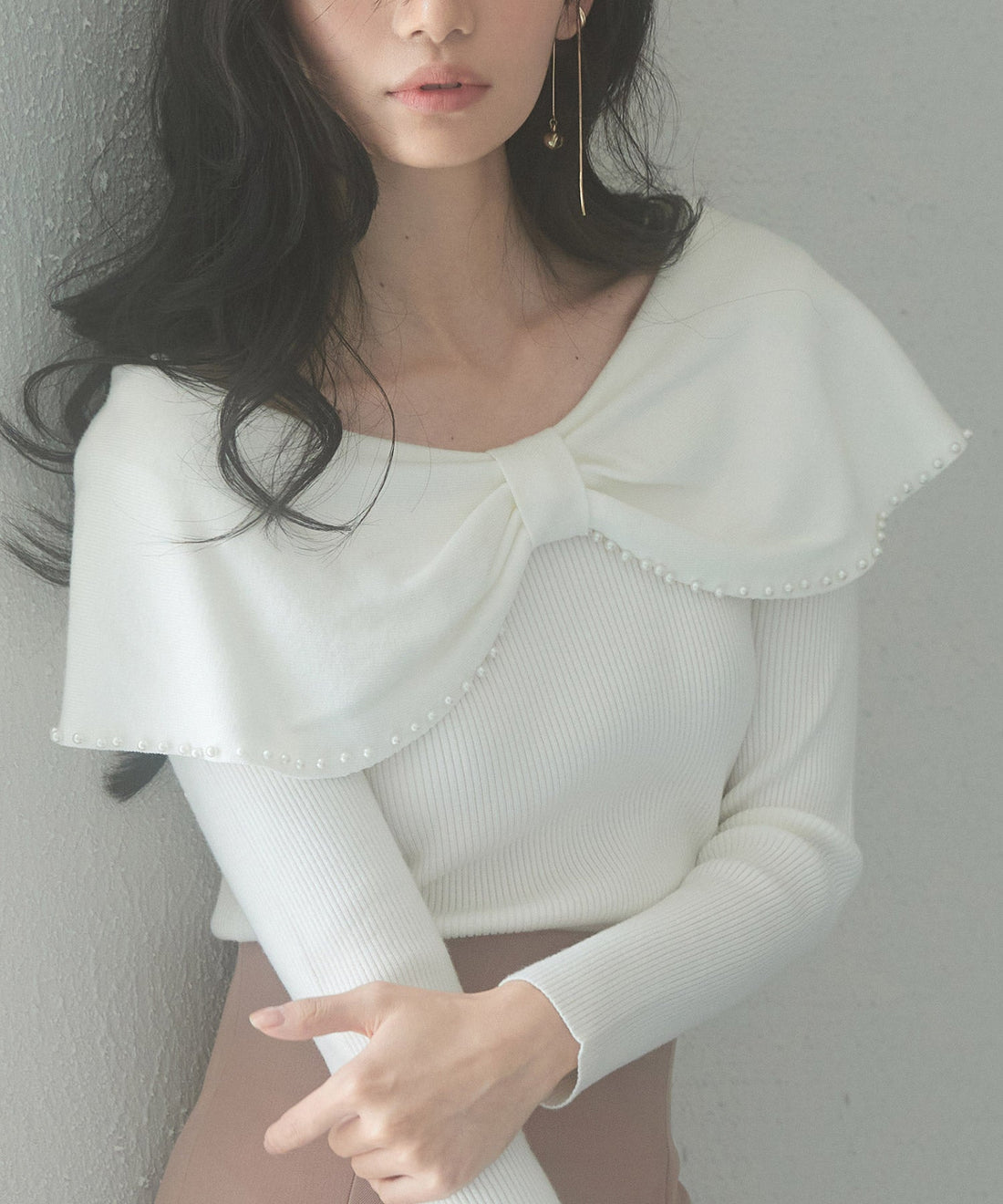 Pearl Big-Ribbon Knit Pullover OEM ODM reference 7 - additional view 7