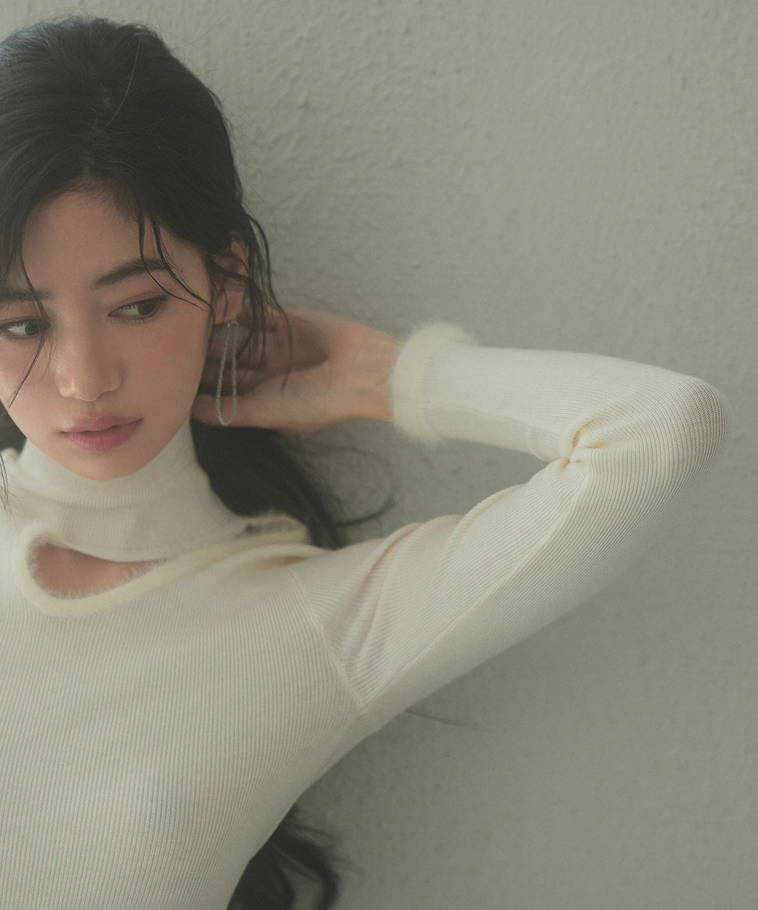 Front-Open High-Neck Knit Pullover OEM ODM reference 11 - additional view 11