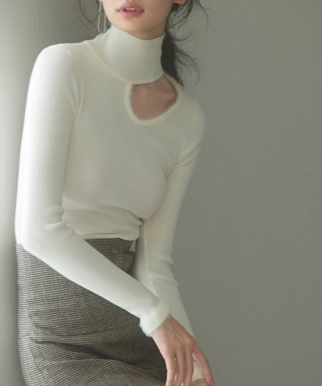 Front-Open High-Neck Knit Pullover OEM ODM reference 8 - additional view 8