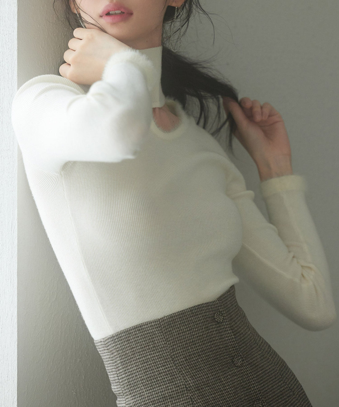 Front-Open High-Neck Knit Pullover OEM ODM reference 9 - additional view 9