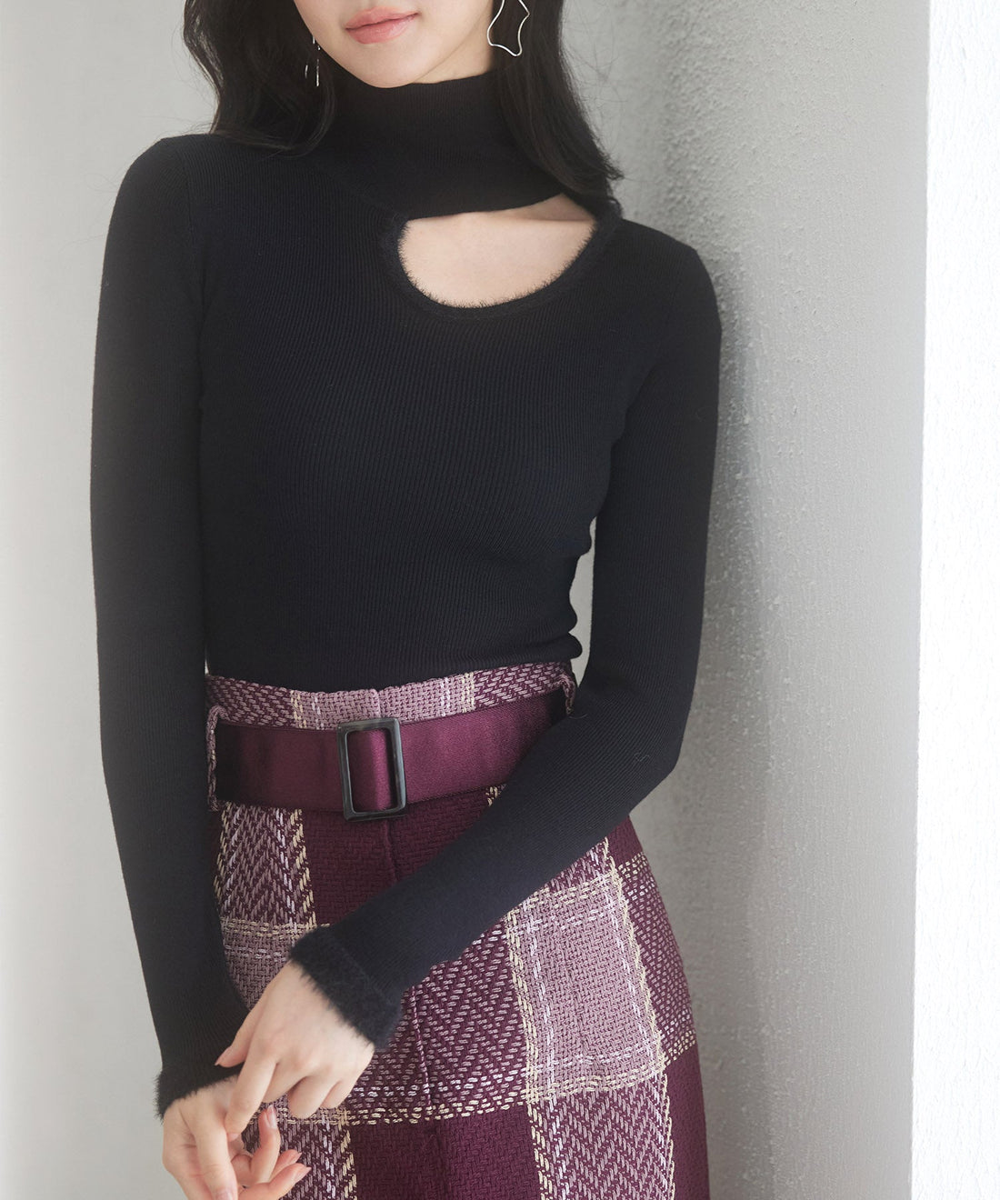 Front-Open High-Neck Knit Pullover OEM ODM reference 13 - additional view 13