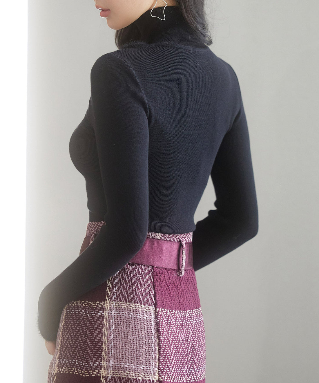 Front-Open High-Neck Knit Pullover OEM ODM reference 14 - additional view 14