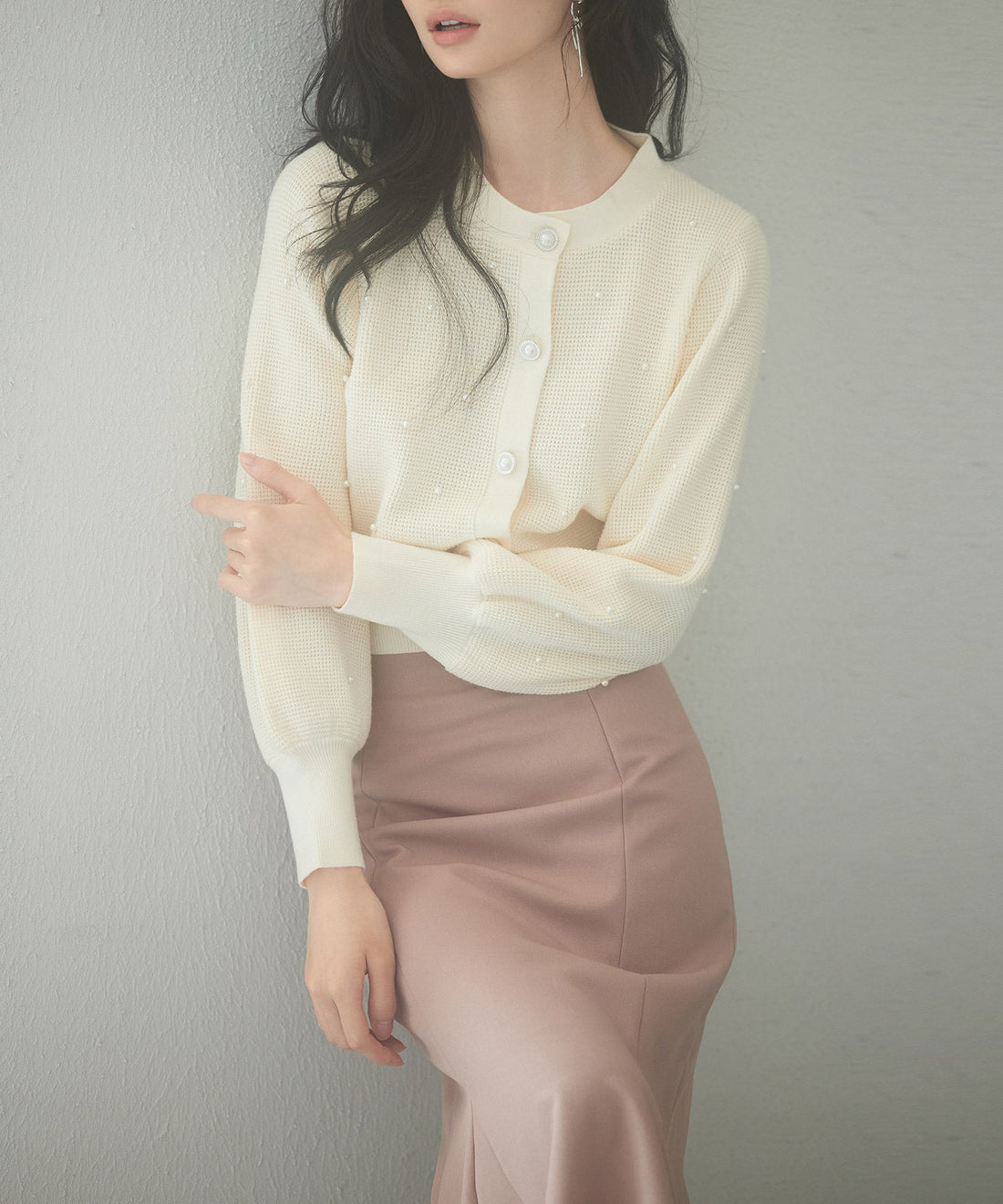 2-Way Voluminous-Sleeve Cropped Knit Top OEM ODM reference 10 - additional view 10