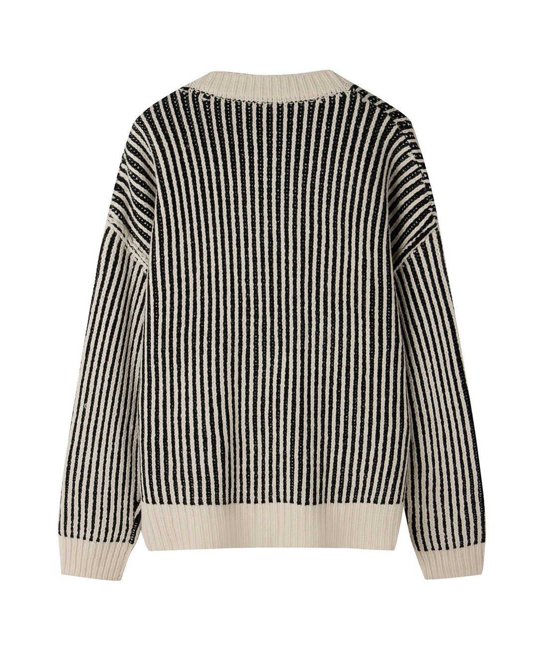Two-Tone Striped Relaxed Knit Cardigan OEM ODM reference 14 - additional view 14