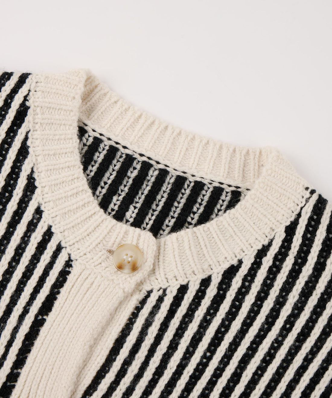 Two-Tone Striped Relaxed Knit Cardigan OEM ODM reference 15 - additional view 15