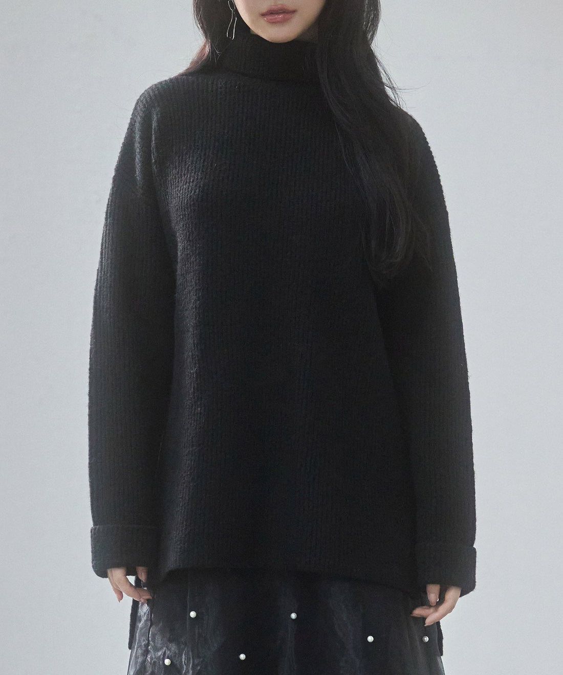 Relaxed High-Neck Knit Pullover OEM ODM reference 8 - additional view 8