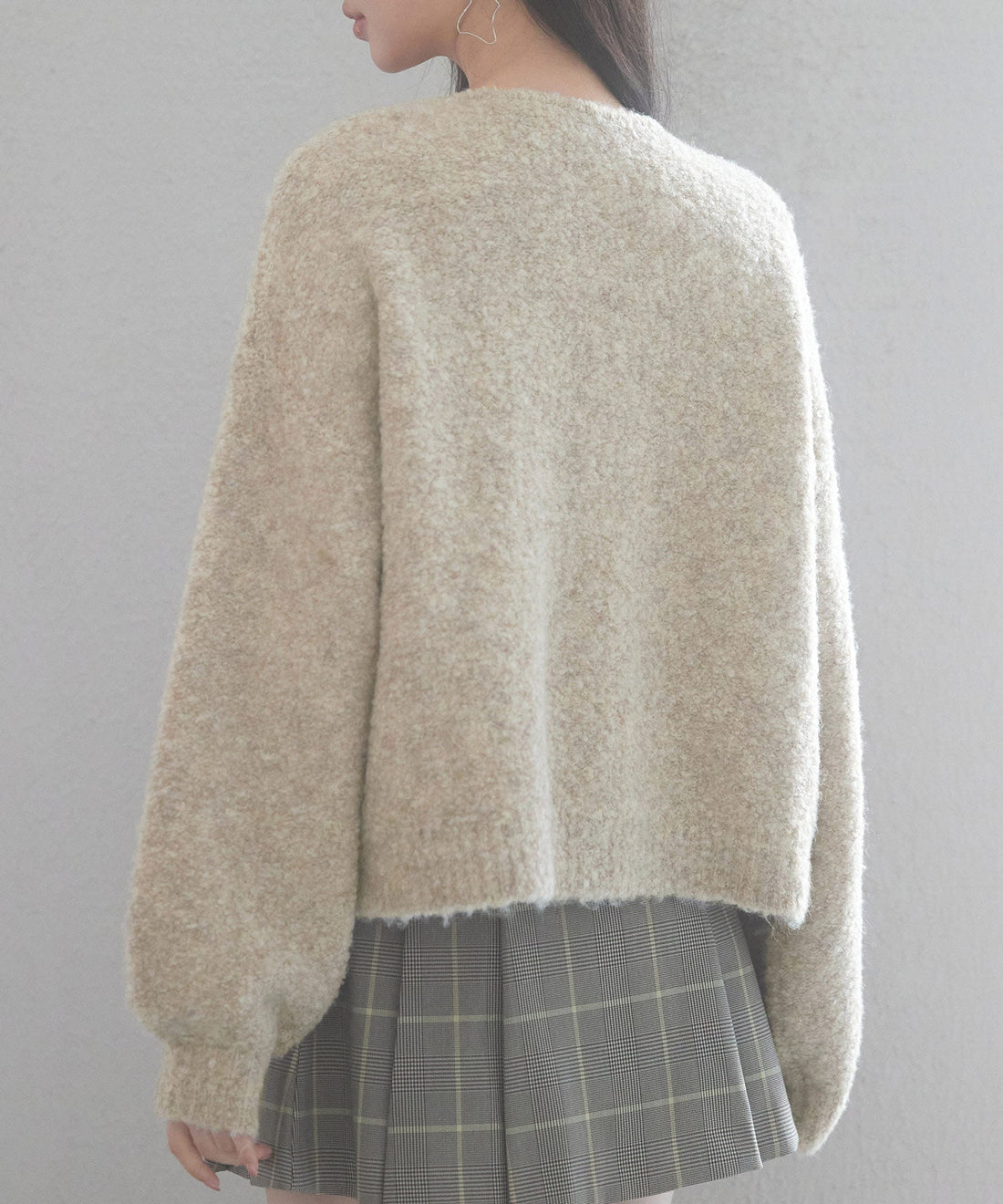 Front-Ribbon Drop-Shoulder Knit Cardigan OEM ODM reference 13 - additional view 13