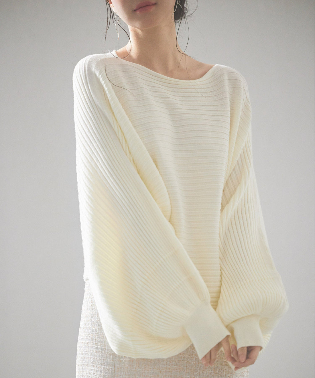 Boat-Neck Dolman-Sleeve Knit Top OEM ODM reference 10 - additional view 10
