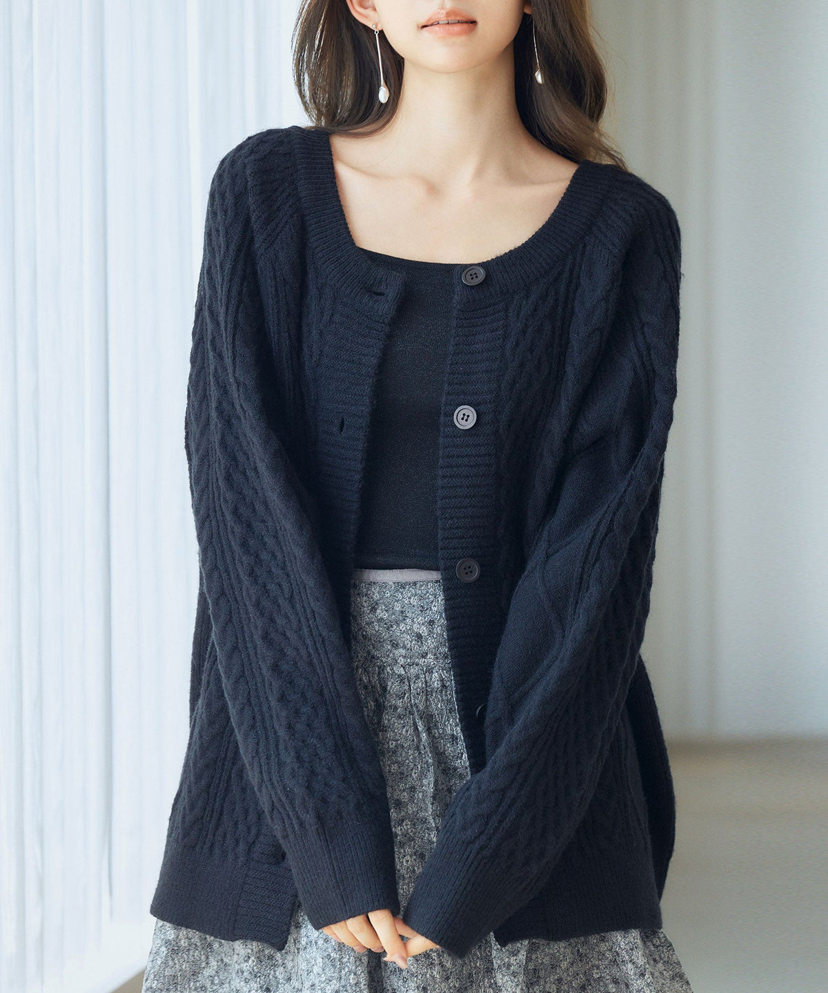 3-Way Cable-Knit Cardigan OEM ODM reference 1