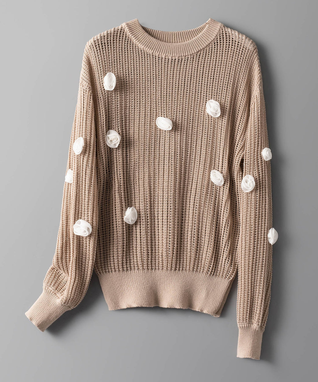 Motif Openwork Knit Pullover OEM ODM reference 15 - additional view 15