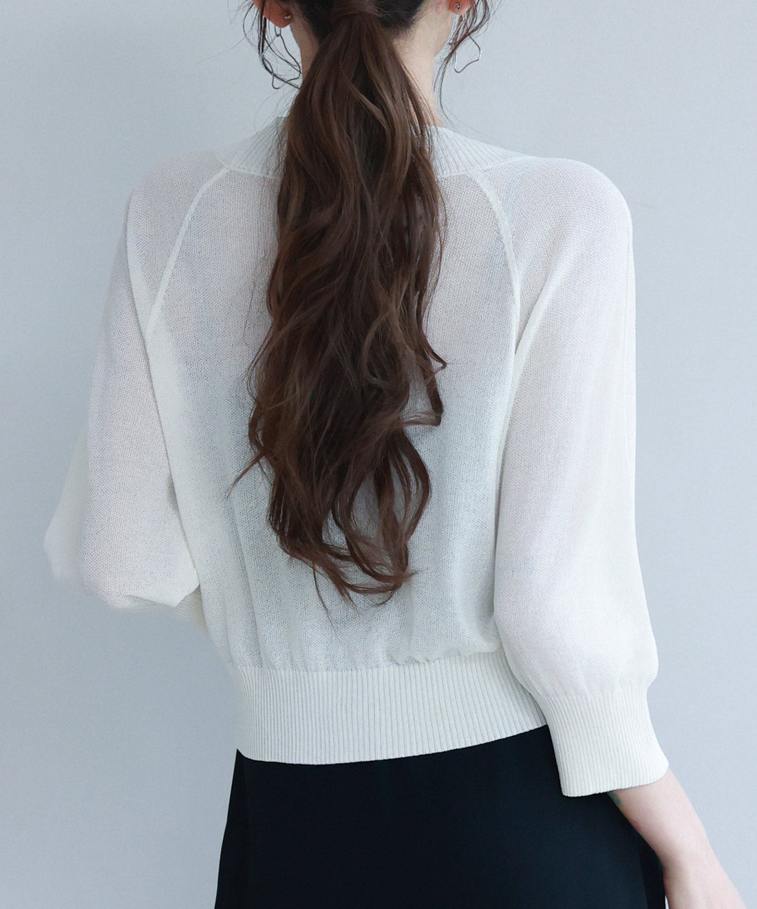 Raglan-Sleeve V-Neck Cardigan OEM ODM reference 11 - additional view 11
