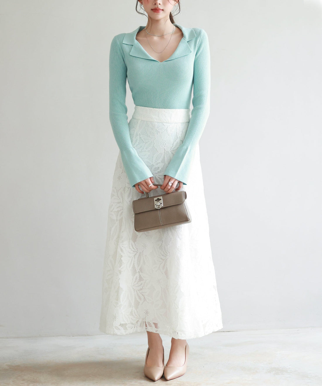 Rib-Knit Polo-Neck Pullover OEM ODM reference 10 - additional view 10