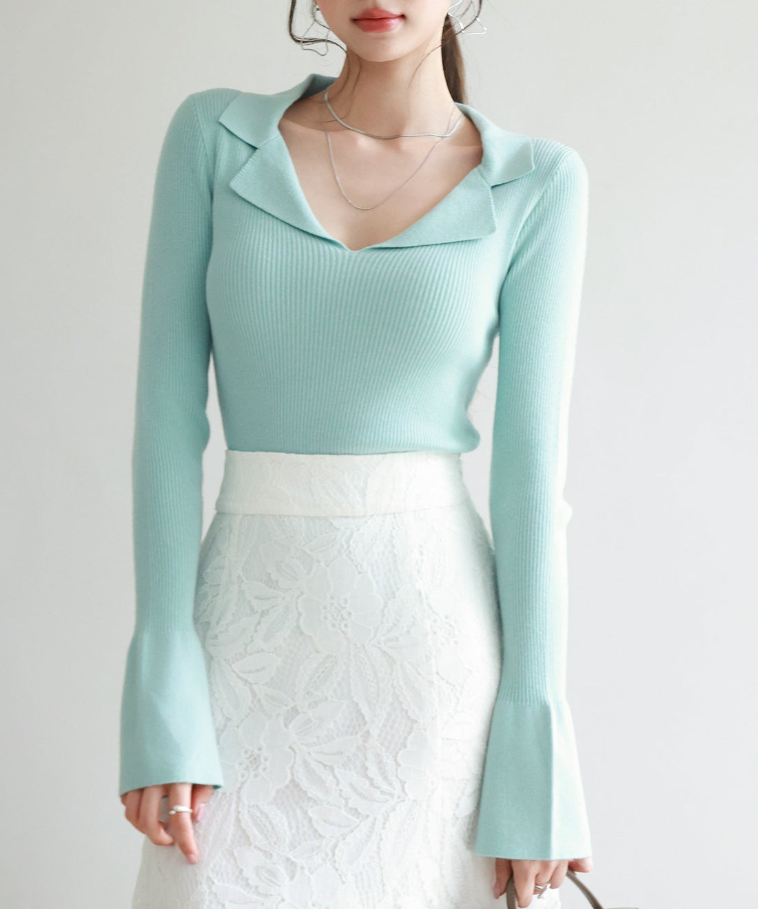 Rib-Knit Polo-Neck Pullover OEM ODM reference 13 - additional view 13