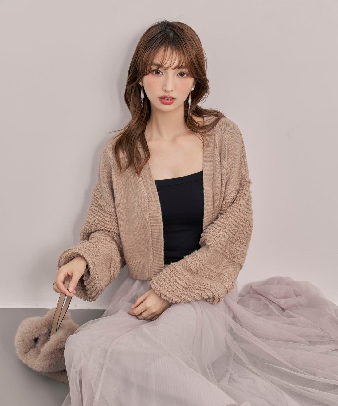 Cropped Voluminous Knit Cardigan OEM ODM reference 11 - additional view 11
