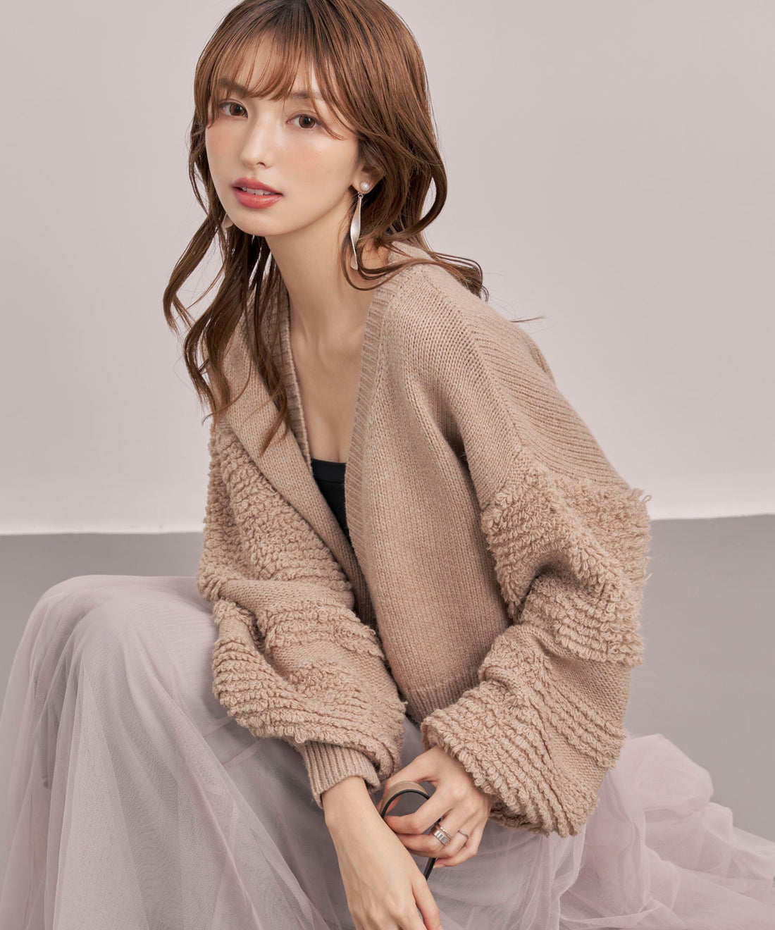 Cropped Voluminous Knit Cardigan OEM ODM reference 10 - additional view 10