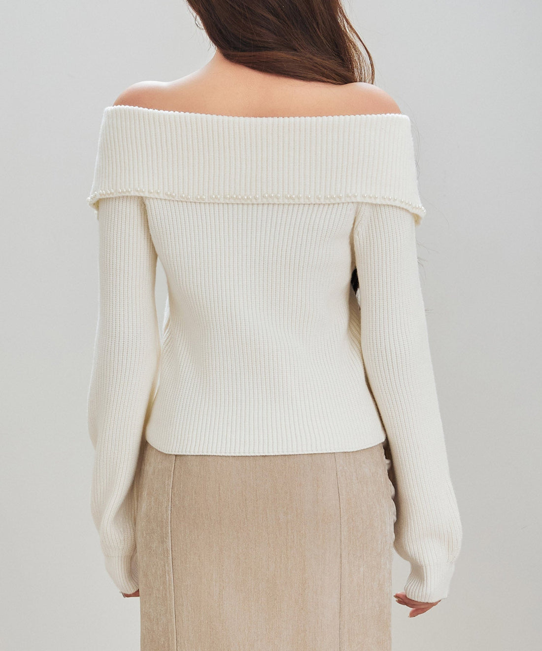 Pearl-Detail Double-Zip Knit Cardigan OEM ODM reference 12 - additional view 12