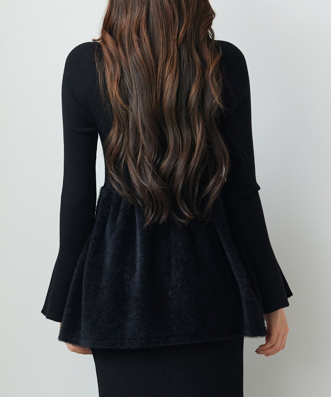 Voluminous Peplum Rib-Knit Top OEM ODM reference 9 - additional view 9