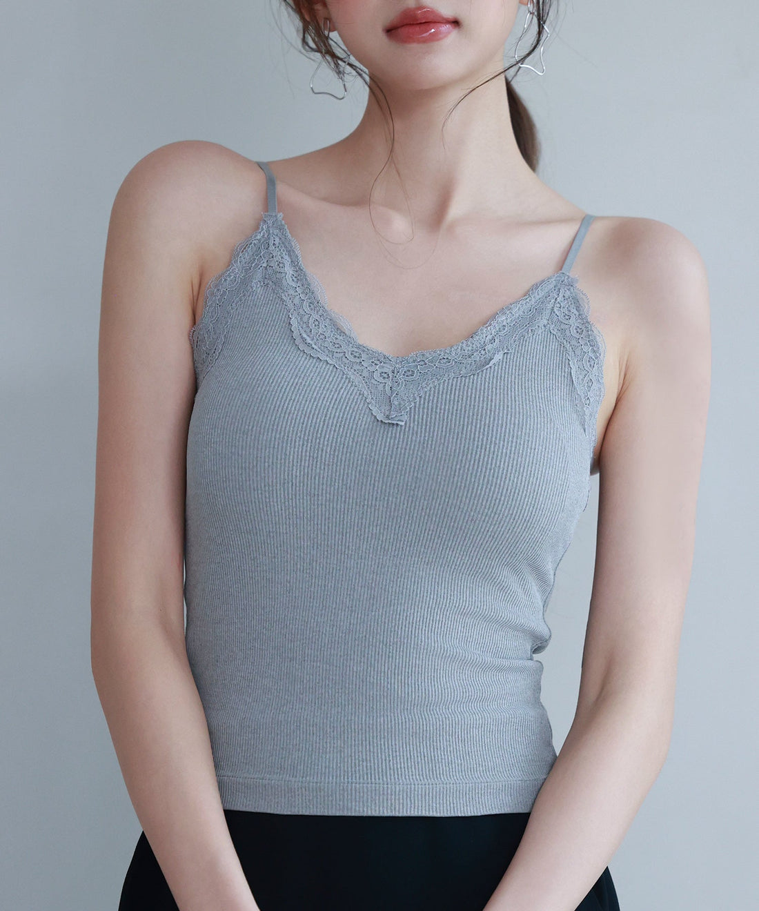 Lace-Neckline Jersey Camisole OEM ODM reference 11 - additional view 11
