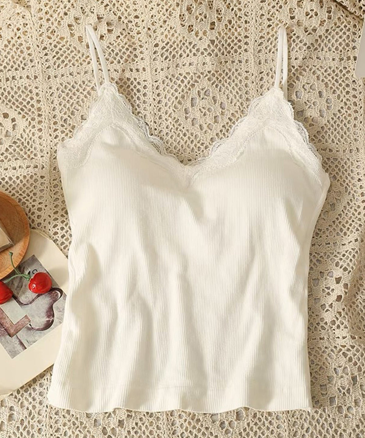 Lace-Neckline Jersey Camisole OEM ODM reference 1
