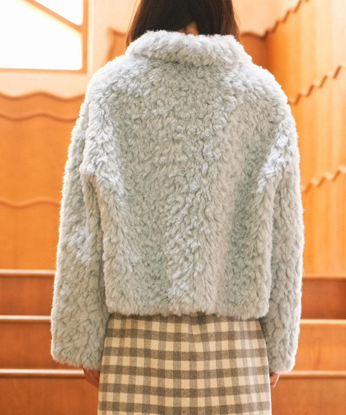 Plush Cropped Teddy-Fleece Coat OEM ODM reference 15 - additional view 15