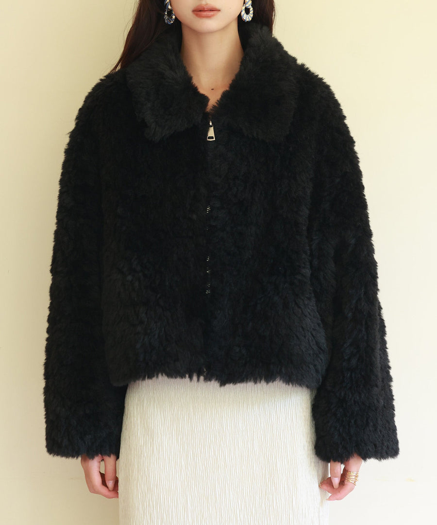 Plush Cropped Teddy-Fleece Coat OEM ODM reference 1