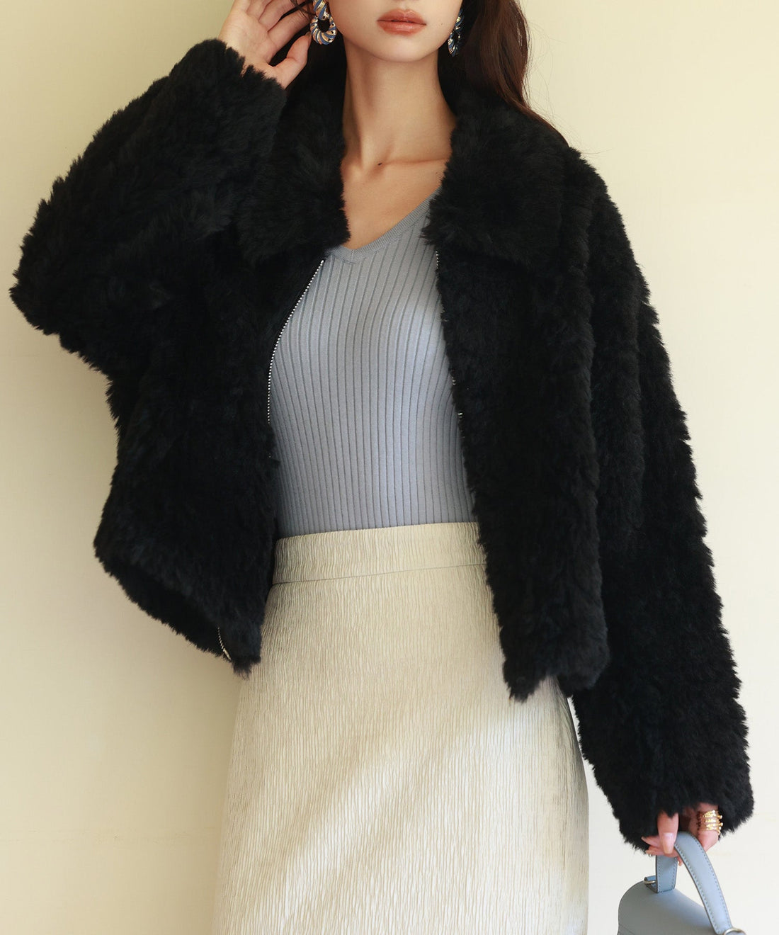 Plush Cropped Teddy-Fleece Coat OEM ODM reference 10 - additional view 10