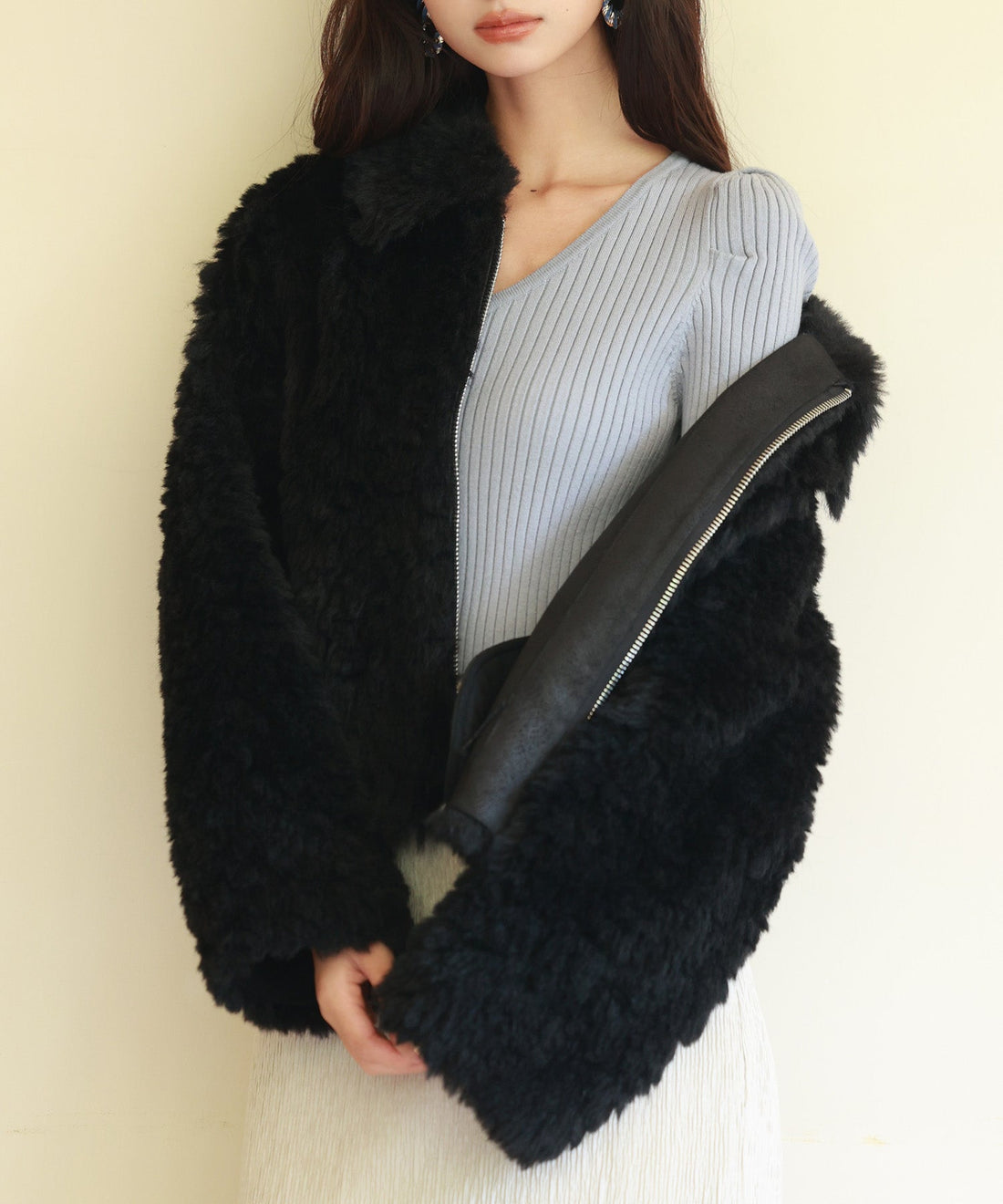 Plush Cropped Teddy-Fleece Coat OEM ODM reference 11 - additional view 11