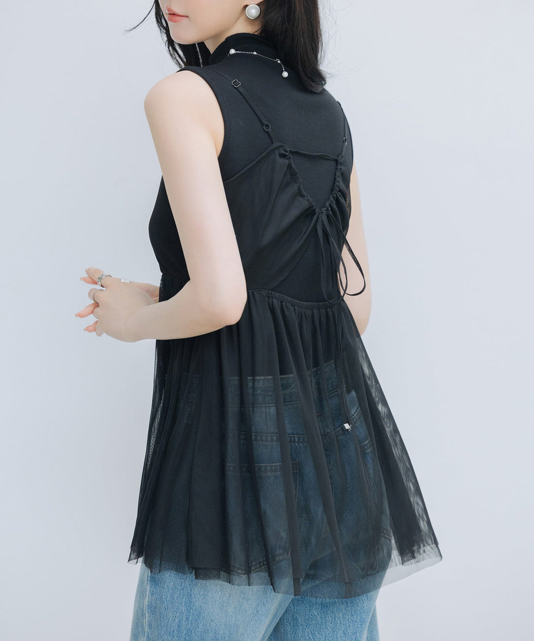 Back-Bow Tulle Camisole Bustier OEM ODM reference 9 - additional view 9