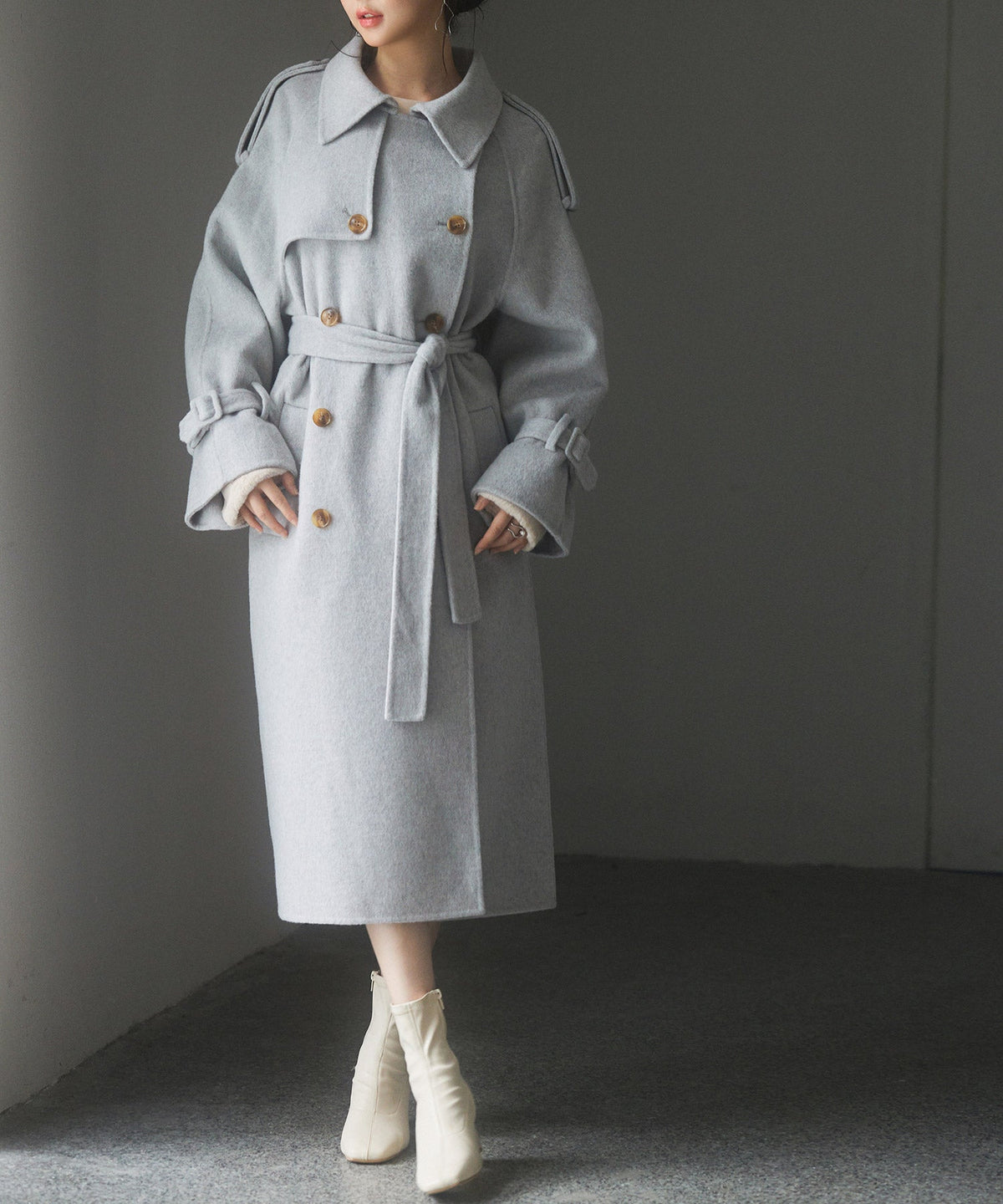 Trench-Inspired Double-Face Long Coat OEM ODM reference 1