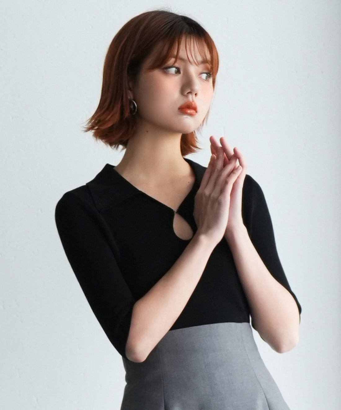 Cool-Touch Polo-Neck Half-Sleeve Knit Top OEM ODM reference 10 - additional view 10