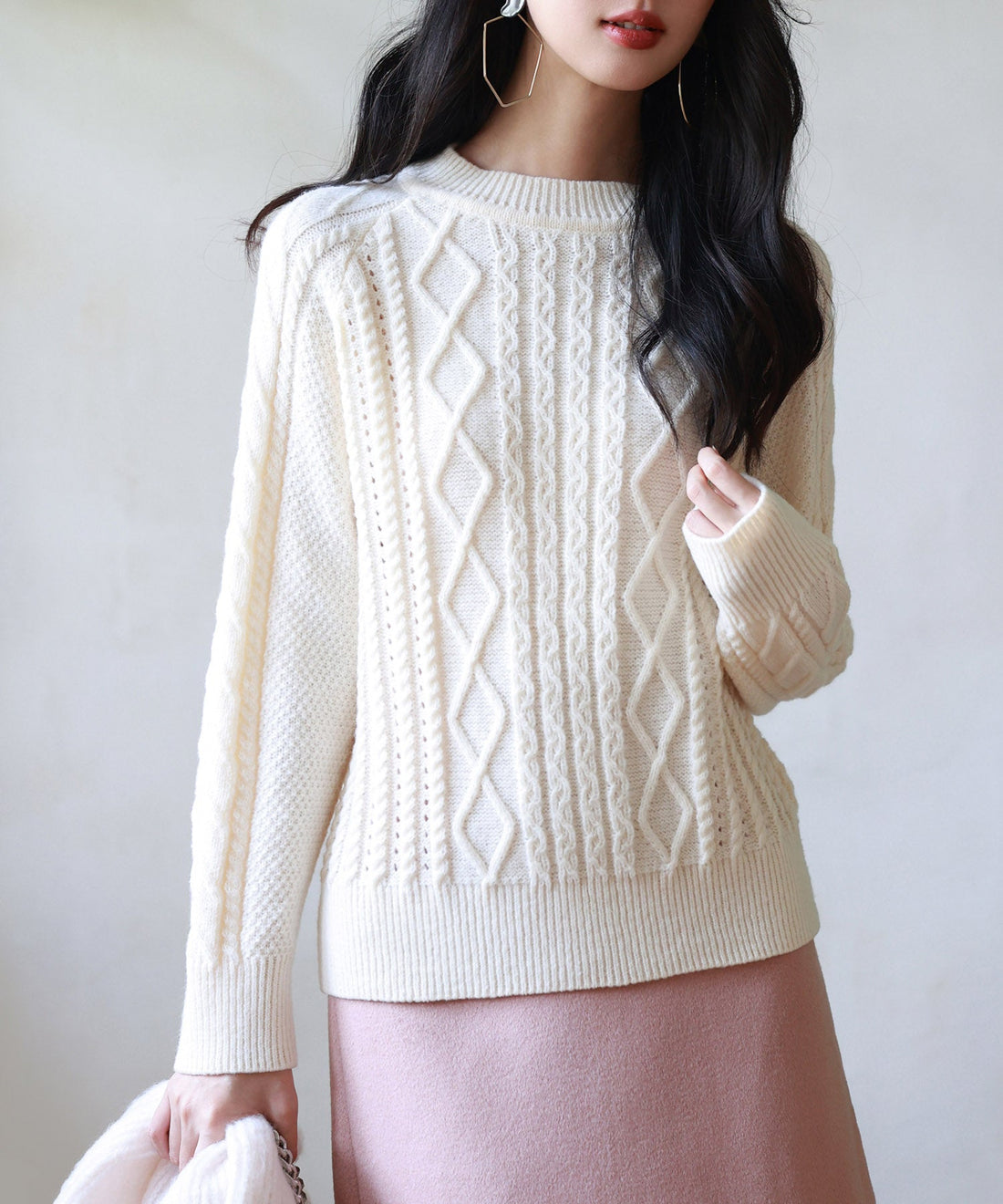 Textured-Knit Raglan-Sleeve Pullover OEM ODM reference 10 - additional view 10