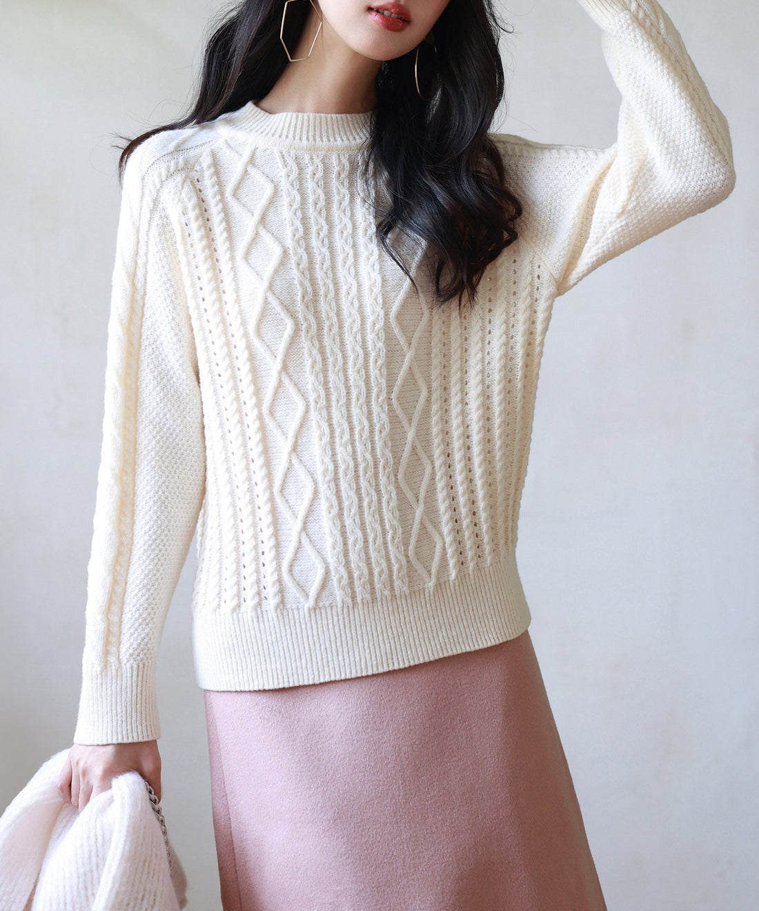 Textured-Knit Raglan-Sleeve Pullover OEM ODM reference 11 - additional view 11