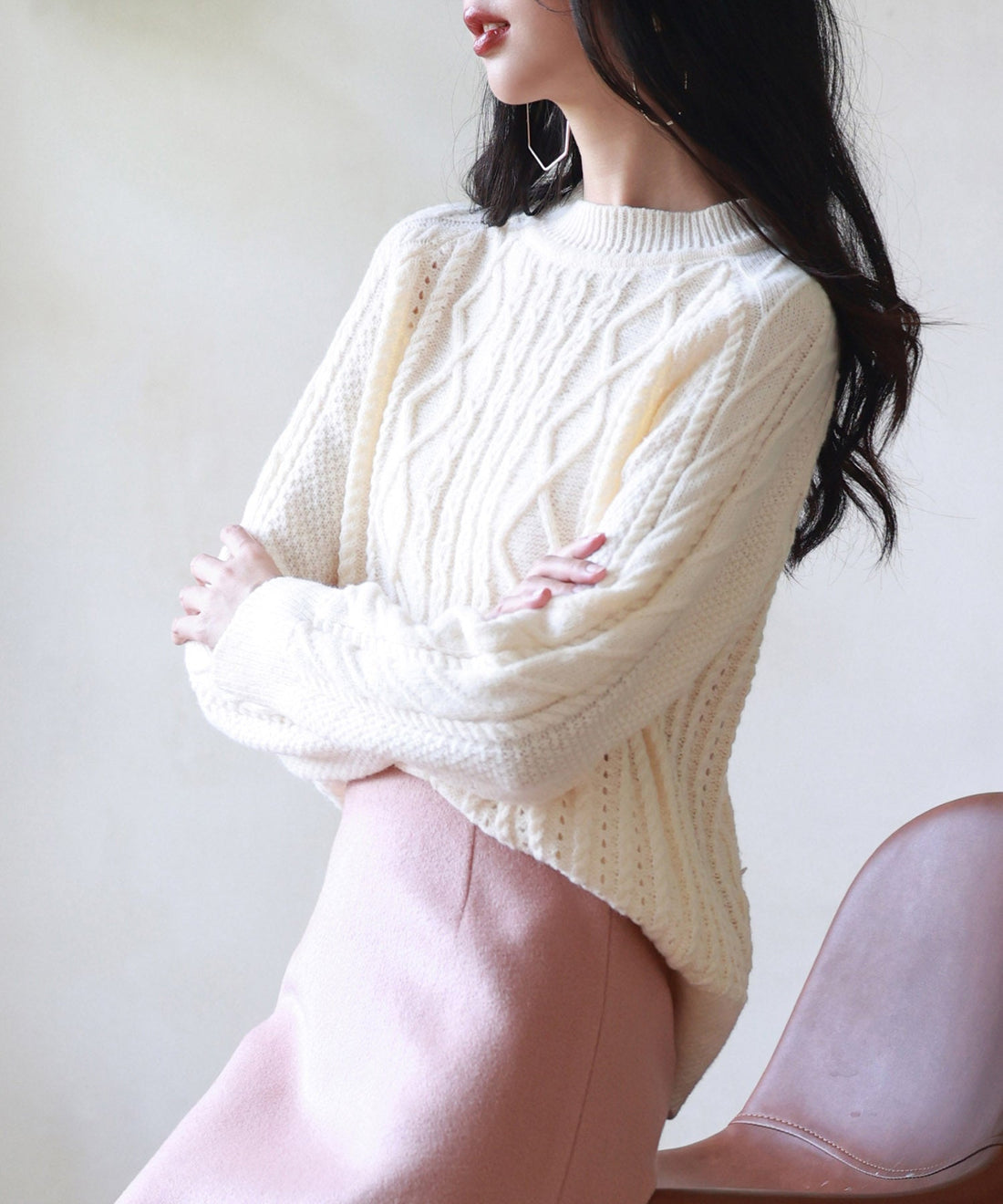 Textured-Knit Raglan-Sleeve Pullover OEM ODM reference 12 - additional view 12