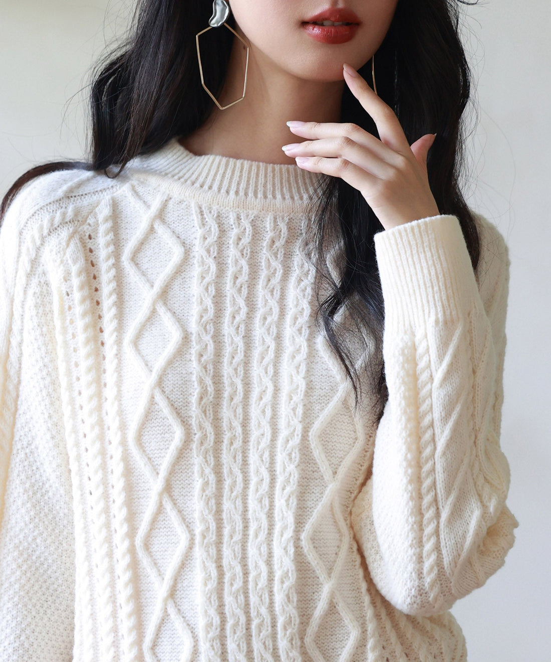 Textured-Knit Raglan-Sleeve Pullover OEM ODM reference 13 - additional view 13