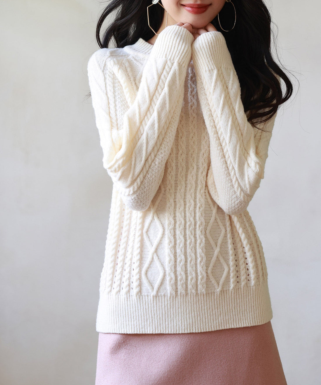 Textured-Knit Raglan-Sleeve Pullover OEM ODM reference 8 - additional view 8