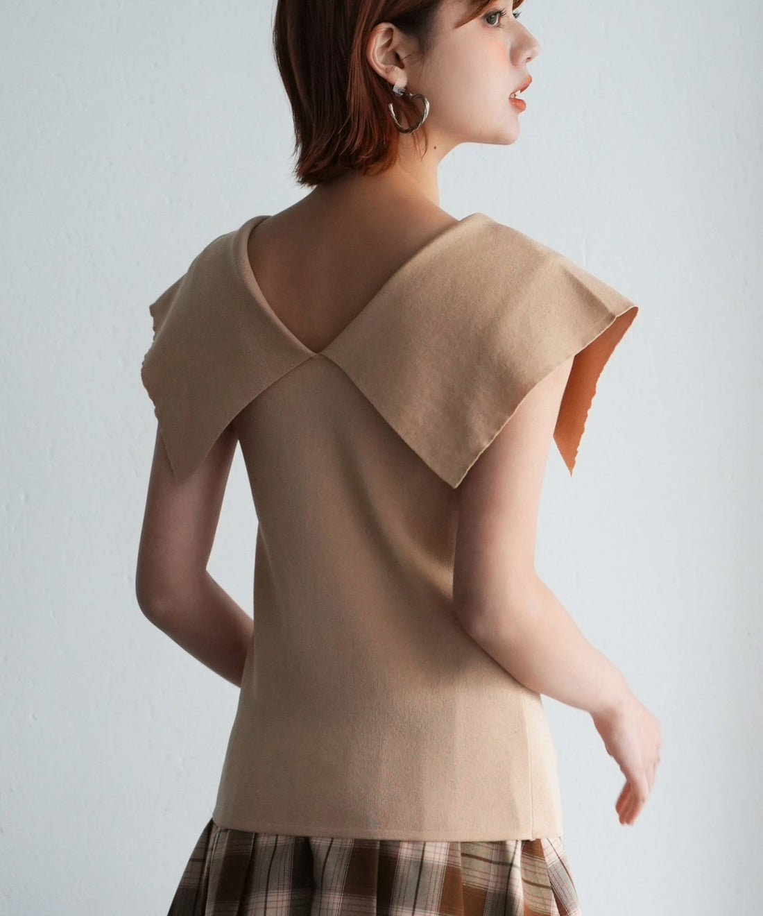Oversized-Collar Summer Knit Top OEM ODM reference 11 - additional view 11