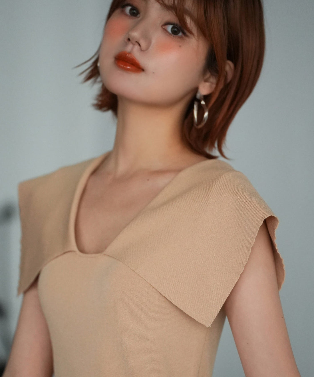 Oversized-Collar Summer Knit Top OEM ODM reference 14 - additional view 14
