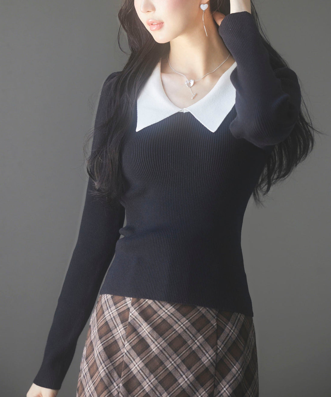 Collared Rib-Knit Top OEM ODM reference 12 - additional view 12