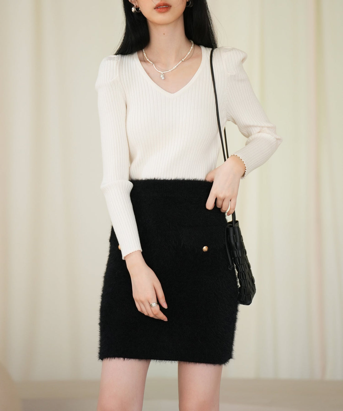 Tuck-Sleeve Rib-Knit Pullover OEM ODM reference 7 - additional view 7