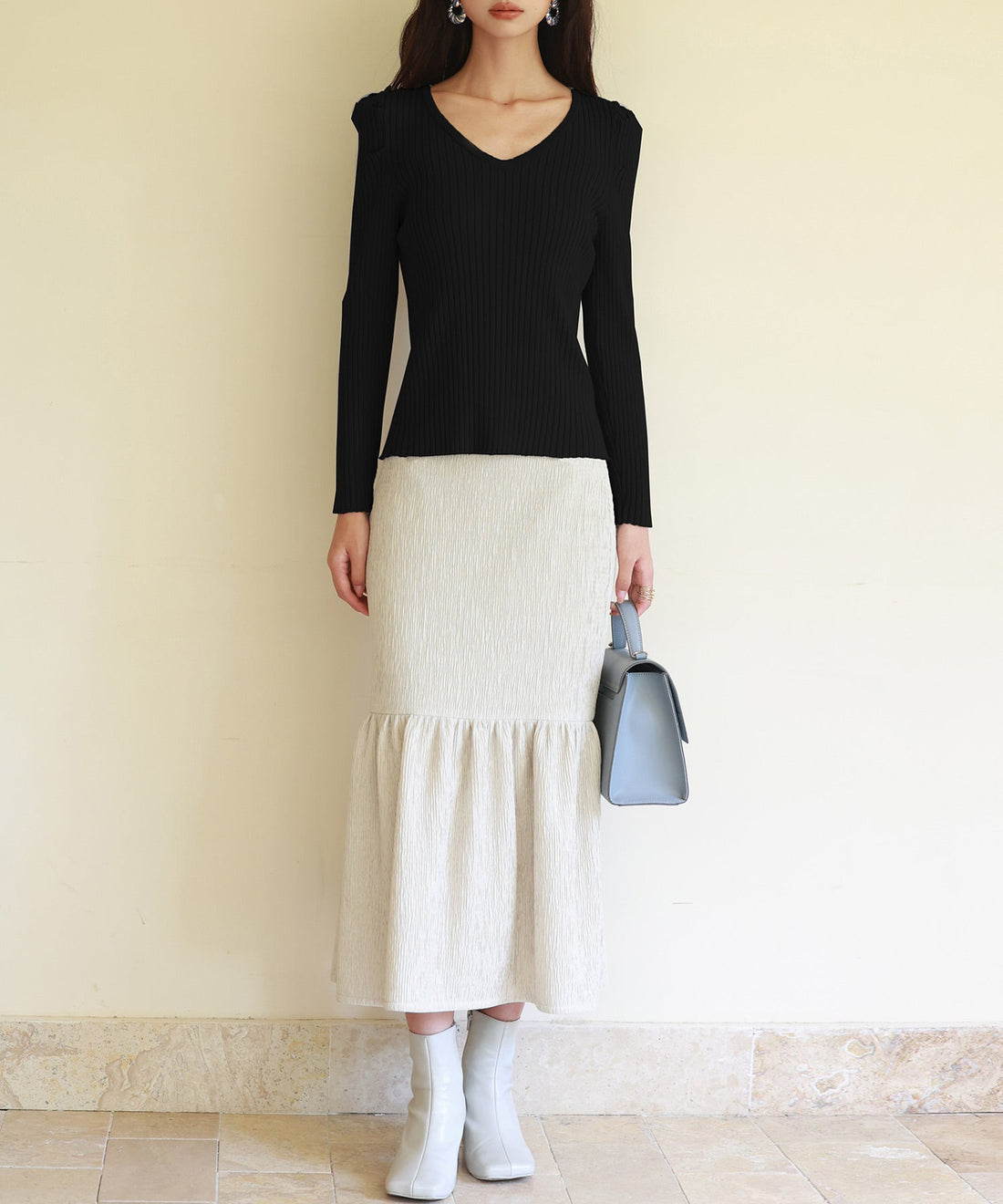 Tuck-Sleeve Rib-Knit Pullover OEM ODM reference 10 - additional view 10