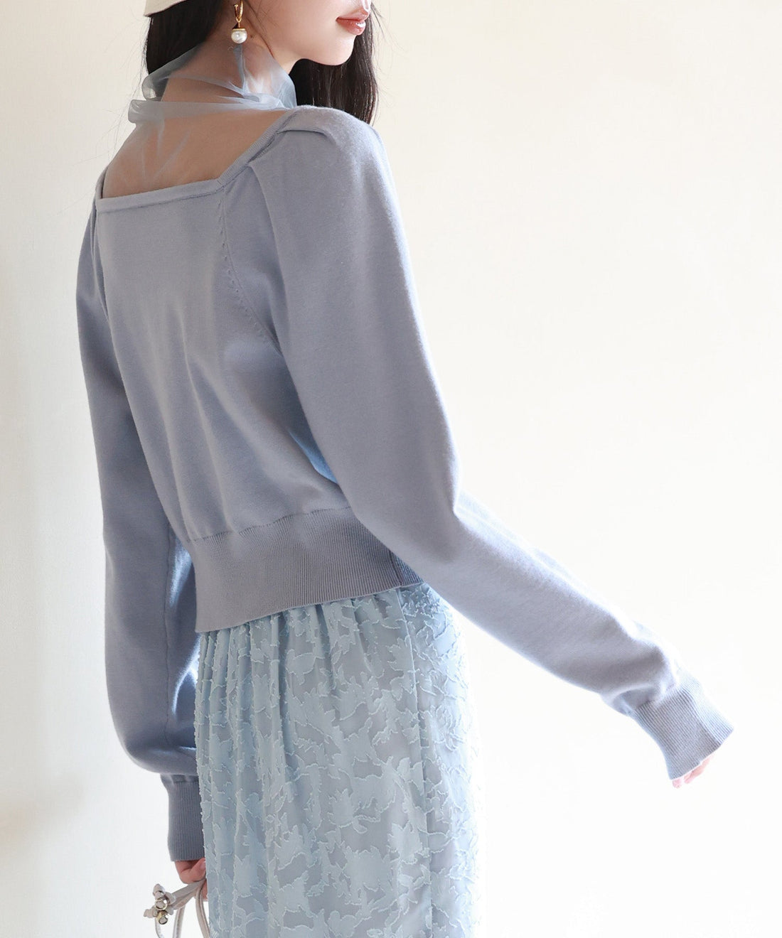 Layered-Effect Knit Pullover OEM ODM reference 14 - additional view 14