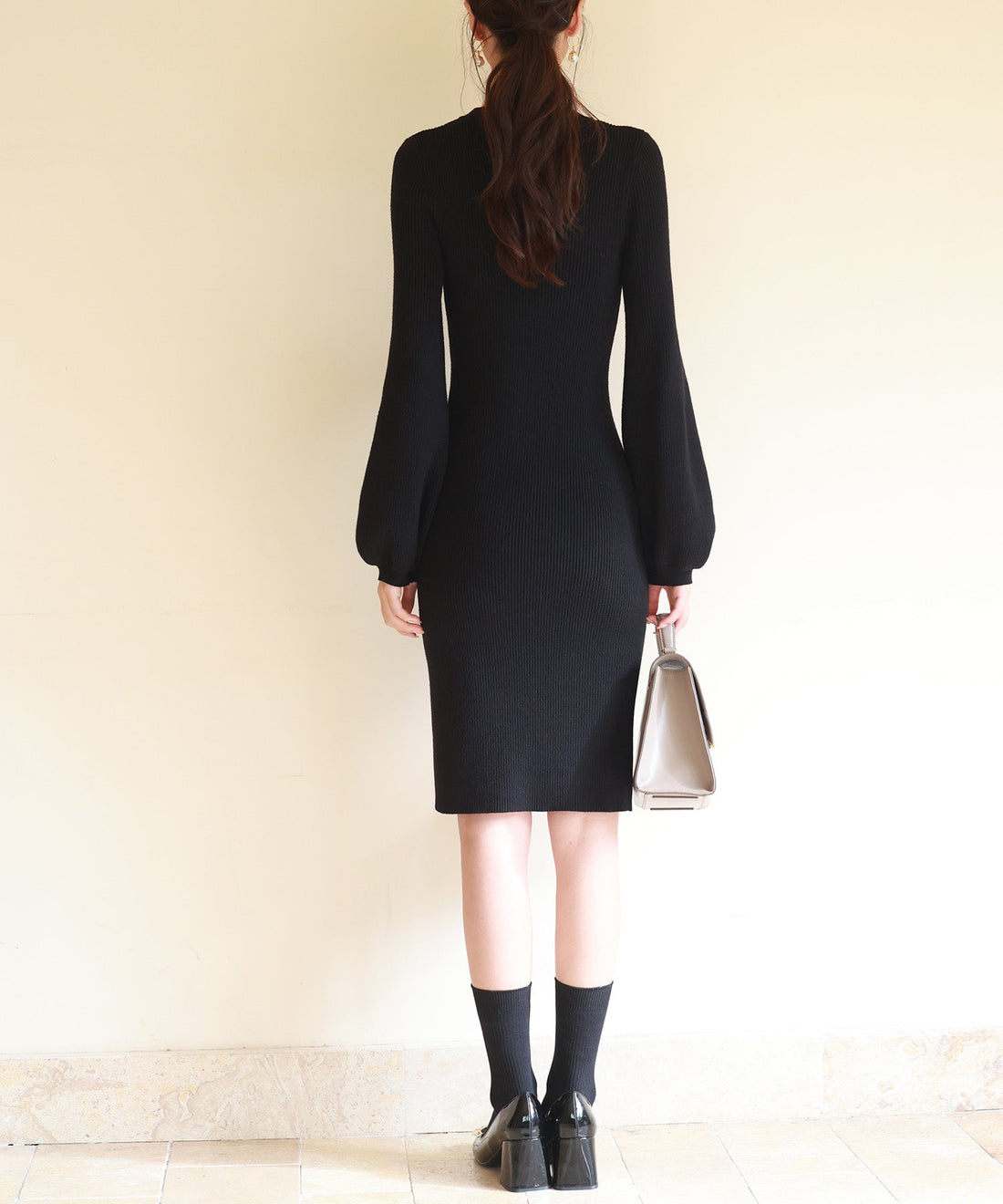 Cutwork Knee-Length Rib-Knit Dress OEM ODM reference 9 - additional view 9