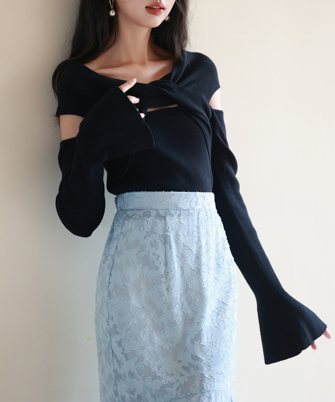 2-Way Flared-Cuff Knit Pullover OEM ODM reference 10 - additional view 10