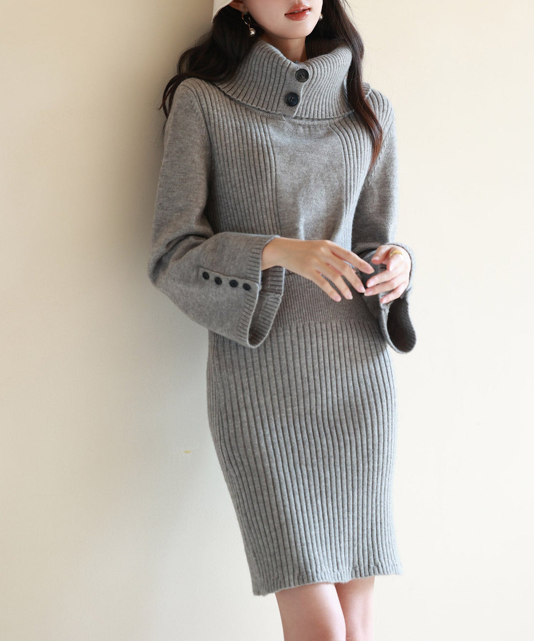 3-Way Neck Above-Knee Knit Dress OEM ODM reference 13 - additional view 13