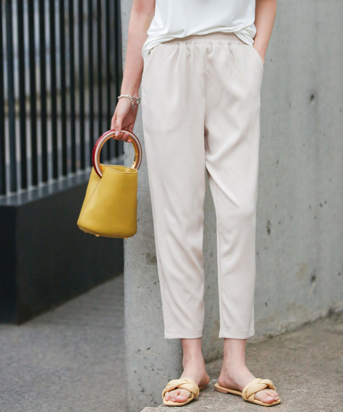 All-Season Elastic-Waist Cropped Trousers OEM ODM reference 10 - additional view 10